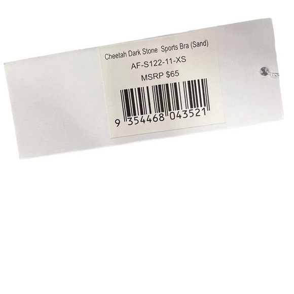 Allfenix Sports Bra Activewear Cheetah Leopard Animal Print White Gray Size XS - Picture 10 of 12